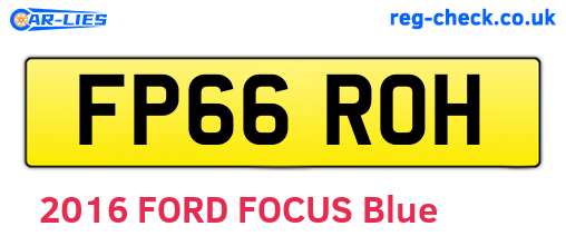 FP66ROH are the vehicle registration plates.