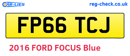 FP66TCJ are the vehicle registration plates.