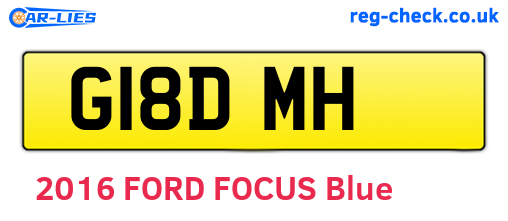 G18DMH are the vehicle registration plates.