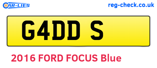 G4DDS are the vehicle registration plates.
