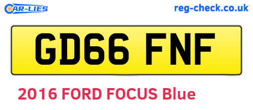 GD66FNF are the vehicle registration plates.