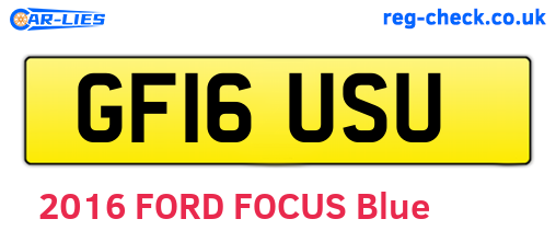 GF16USU are the vehicle registration plates.