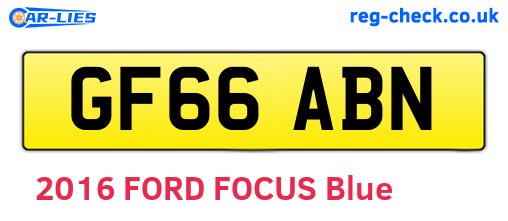 GF66ABN are the vehicle registration plates.