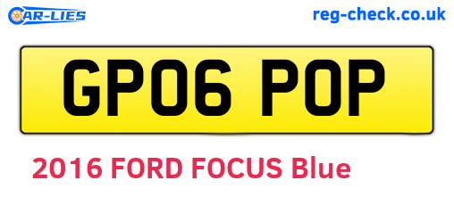 GP06POP are the vehicle registration plates.