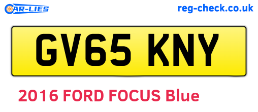 GV65KNY are the vehicle registration plates.