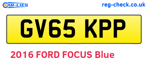 GV65KPP are the vehicle registration plates.