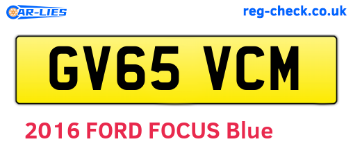 GV65VCM are the vehicle registration plates.