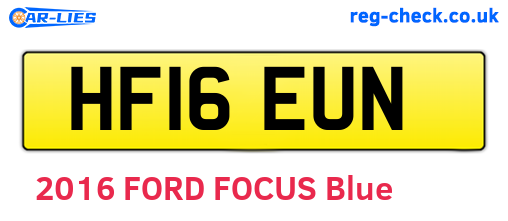 HF16EUN are the vehicle registration plates.