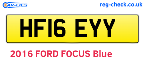 HF16EYY are the vehicle registration plates.