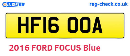 HF16OOA are the vehicle registration plates.