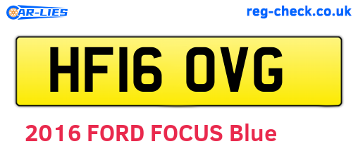 HF16OVG are the vehicle registration plates.