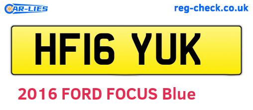 HF16YUK are the vehicle registration plates.