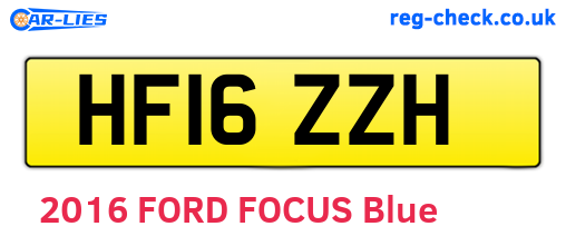 HF16ZZH are the vehicle registration plates.