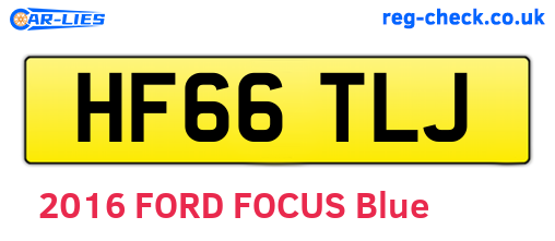 HF66TLJ are the vehicle registration plates.