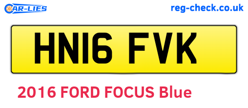 HN16FVK are the vehicle registration plates.