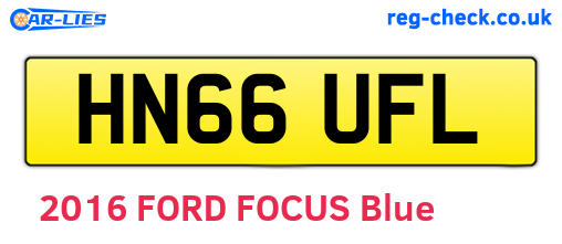 HN66UFL are the vehicle registration plates.