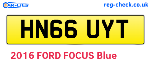 HN66UYT are the vehicle registration plates.