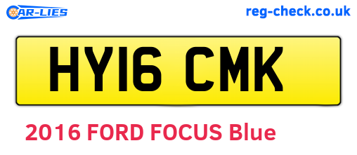 HY16CMK are the vehicle registration plates.