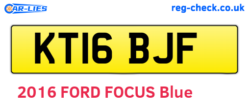 KT16BJF are the vehicle registration plates.