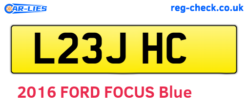 L23JHC are the vehicle registration plates.