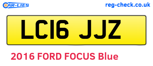 LC16JJZ are the vehicle registration plates.