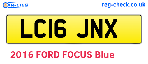 LC16JNX are the vehicle registration plates.
