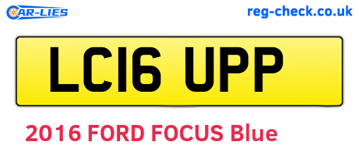 LC16UPP are the vehicle registration plates.