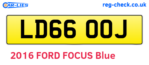 LD66OOJ are the vehicle registration plates.