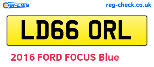 LD66ORL are the vehicle registration plates.