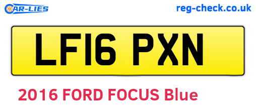 LF16PXN are the vehicle registration plates.