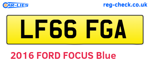 LF66FGA are the vehicle registration plates.