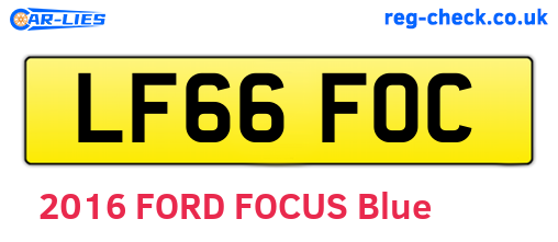 LF66FOC are the vehicle registration plates.