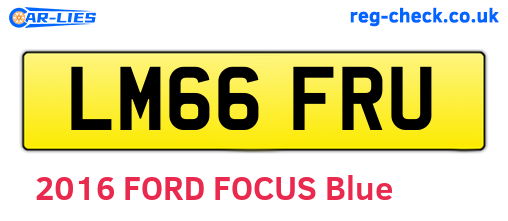 LM66FRU are the vehicle registration plates.