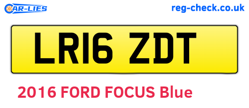 LR16ZDT are the vehicle registration plates.