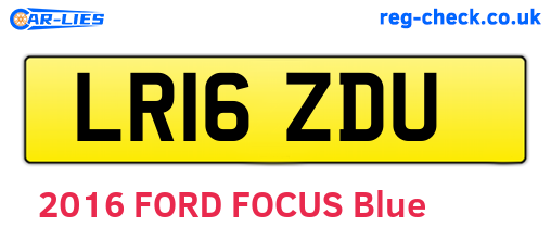 LR16ZDU are the vehicle registration plates.