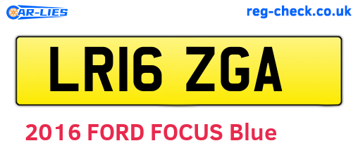 LR16ZGA are the vehicle registration plates.