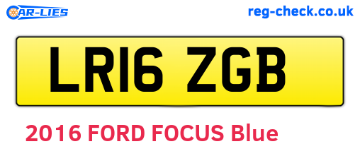 LR16ZGB are the vehicle registration plates.
