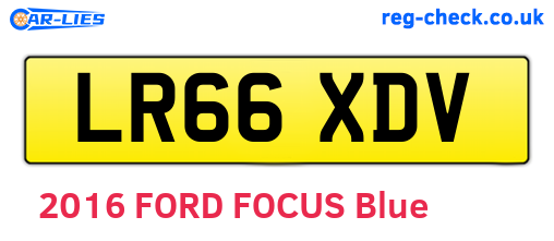 LR66XDV are the vehicle registration plates.