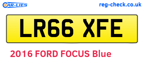 LR66XFE are the vehicle registration plates.