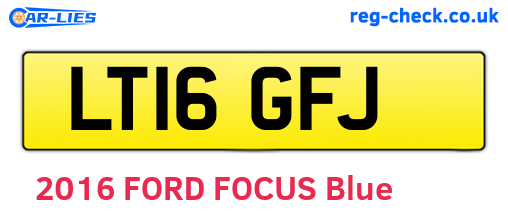 LT16GFJ are the vehicle registration plates.