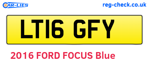 LT16GFY are the vehicle registration plates.