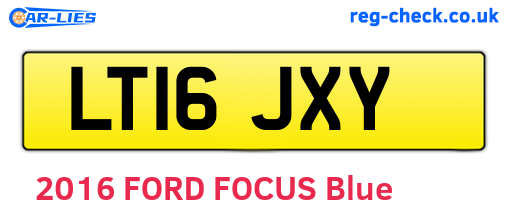 LT16JXY are the vehicle registration plates.
