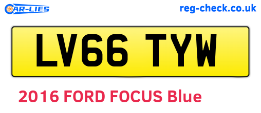 LV66TYW are the vehicle registration plates.