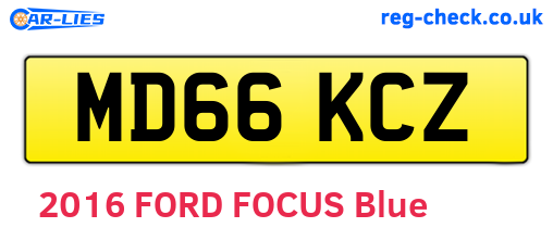 MD66KCZ are the vehicle registration plates.