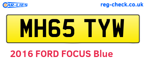 MH65TYW are the vehicle registration plates.