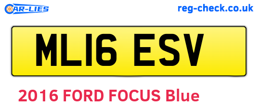 ML16ESV are the vehicle registration plates.