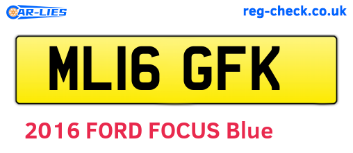 ML16GFK are the vehicle registration plates.