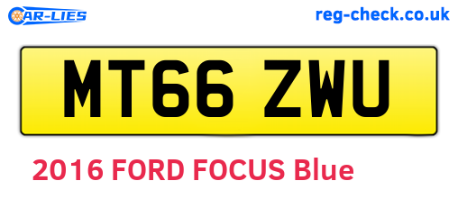MT66ZWU are the vehicle registration plates.