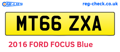 MT66ZXA are the vehicle registration plates.