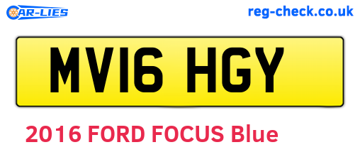MV16HGY are the vehicle registration plates.